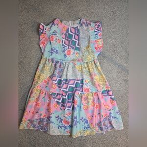 Sunday Up Flowy Lightweight Babydoll Dress Short Sleeve Size Medium